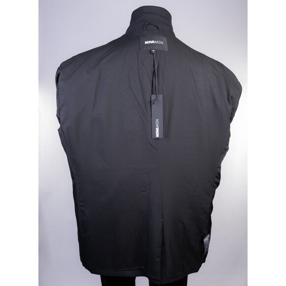NOVA MEN Dexter Relaxed Jacket Blazer Sz XL (52R) Solid Black Poly Blend NWT - Picture 10 of 14